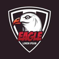 logotipo de águila cabeza americana vector