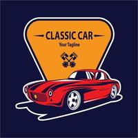 Classic muscle car vector labels