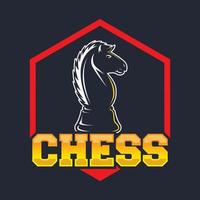 Chess logo template vector