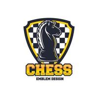 Chess logo template vector