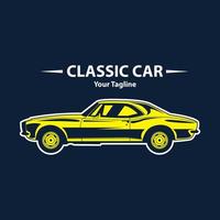 etiquetas de vector de muscle car clásico