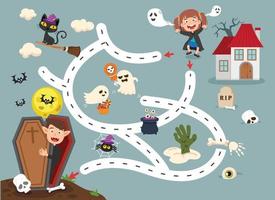 Educational maze game for children illustration vector