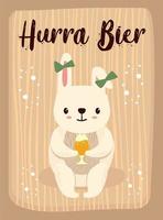 rabbit bunny Cartoon Cute Animals October Beer Festival vector