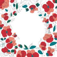 Beautiful poppy flower summer design for any purposes. Trendy floral vector illustration. Beauty wedding design. Romantic background. Seasonal floral vector illustration. White background