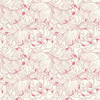 Gentle pink two colors peony seamless pattern. Botanical decor for textile and wallpaper vector