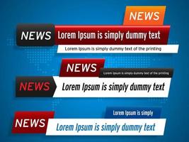 abstract broadcast news lower thirds template vector