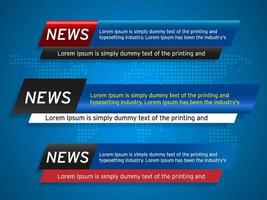 abstract broadcast news lower thirds vector