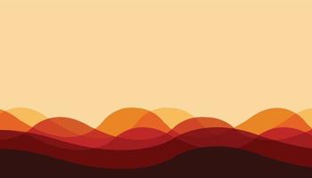 Orange and Yellow Autumn Waves background illustration vector