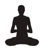 lotus yoga position vector