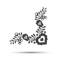 Traditional folk  ornament and pattern. Vector illustration of simple folk symbol