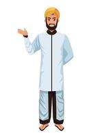 muslim man bearded vector