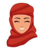 muslim girl with hiyab vector