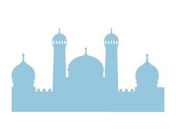 muslim mosque silhouette vector