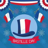 bastille day tophat vector