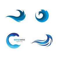 Water wave logo images vector