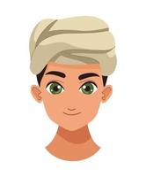 boy head with turban vector