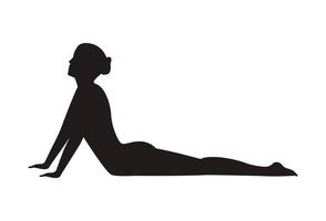 posición de yoga cobra vector