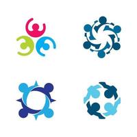 Community care logo images design vector