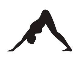 revolved yoga pose vector