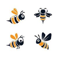 Bee logo images vector