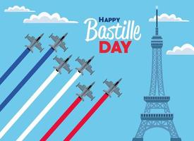 bastille day poster vector