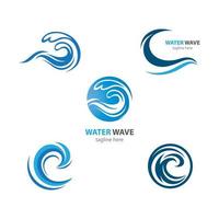 Water wave logo images vector
