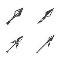 Spear logo images illustration vector