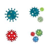 Ilustración de imágenes de logotipo de virus vector