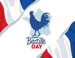 bastille day template vector