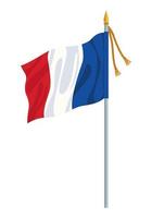 bandera de francia ondeando vector