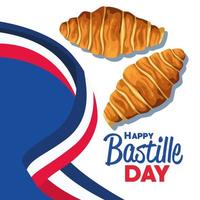 bastille day banner vector