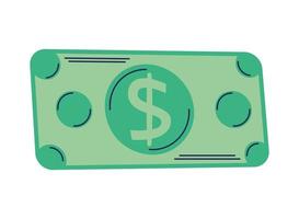 bill money dollar isolated icon vector