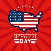 memorial day card vector