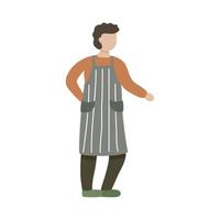 personaje de trabajador de restaurante vector