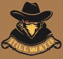 Sill water cowboy logo vector