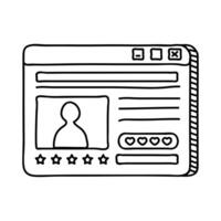 webpage template icon vector