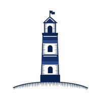 lighthouse blue icon vector