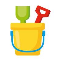 bucket and tools vector