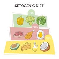 infochart dieta cetogénica vector