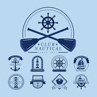 nautical set icons vector