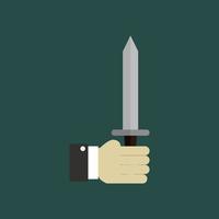 Sword in hand vector