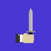 Sword in hand vector