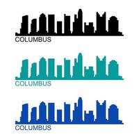 Columbus skyline on white background vector