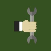 Wrench in hand vector