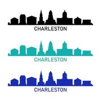 Charleston skyline sobre fondo blanco. vector