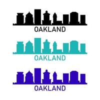 Oakland skyline sobre fondo blanco. vector