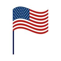 usa flag pole vector