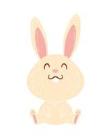 cute little rabbit easter character vector