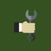 Wrench in hand vector