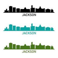 Jackson skyline on white background vector